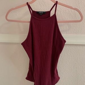 wine red bodysuit